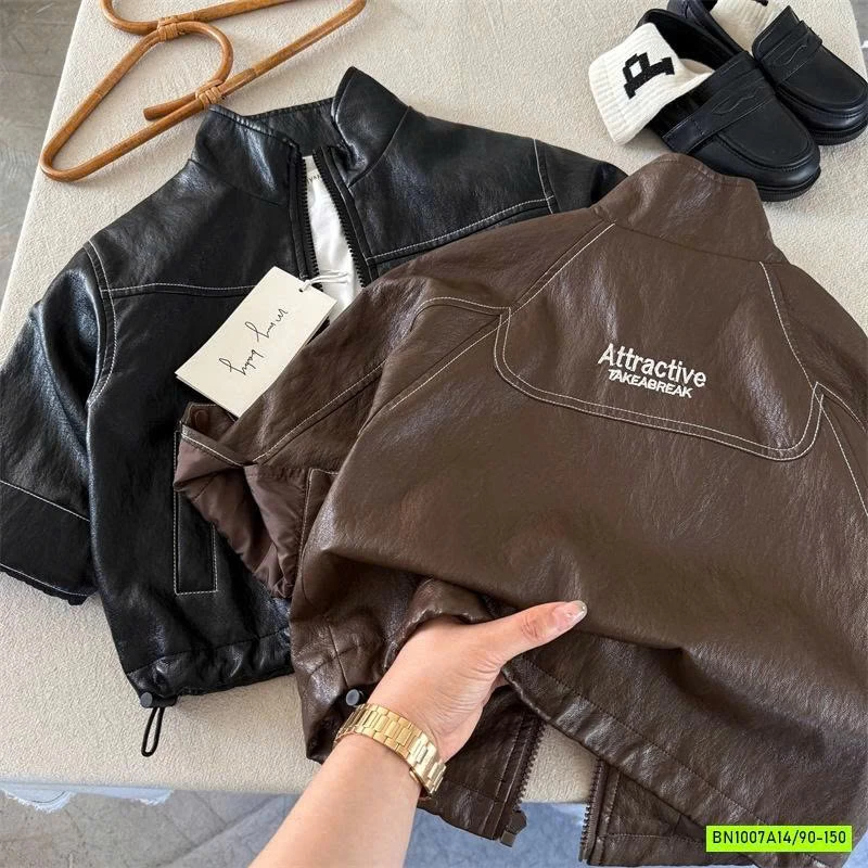 KHOÁC DA CỔ BẺ CHỈ NỔI MMY