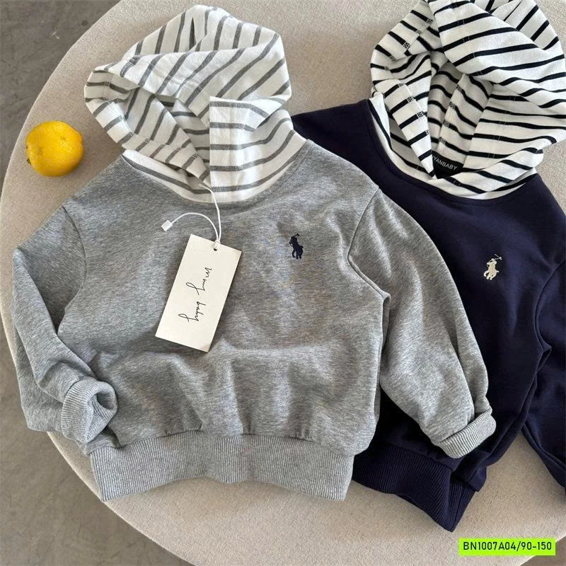 BỘ COTTON LIỀN MŨ LOGO NGỰA MMY