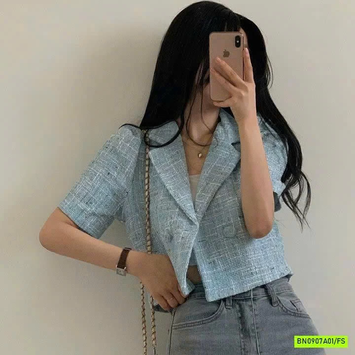 ÁO KHOÁC TWEED DÁNG CROPTOP