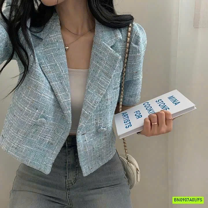 ÁO KHOÁC TWEED DÁNG CROPTOP