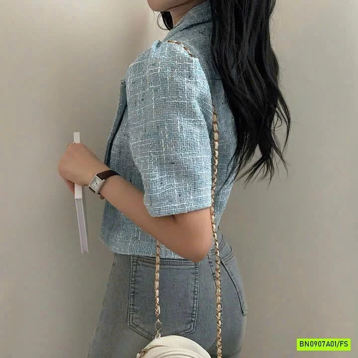 ÁO KHOÁC TWEED DÁNG CROPTOP
