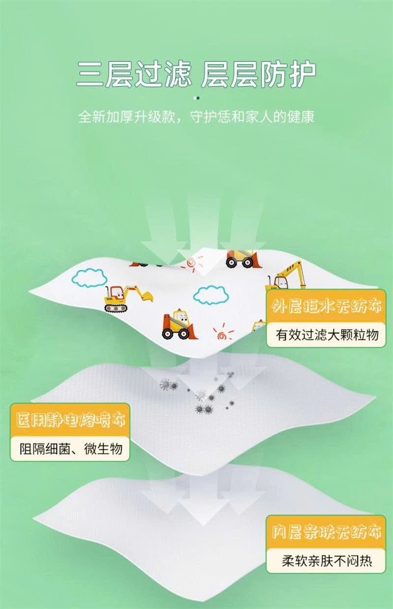 SÉT 30 KHẨU TRANG CHO BÉ NHÍ