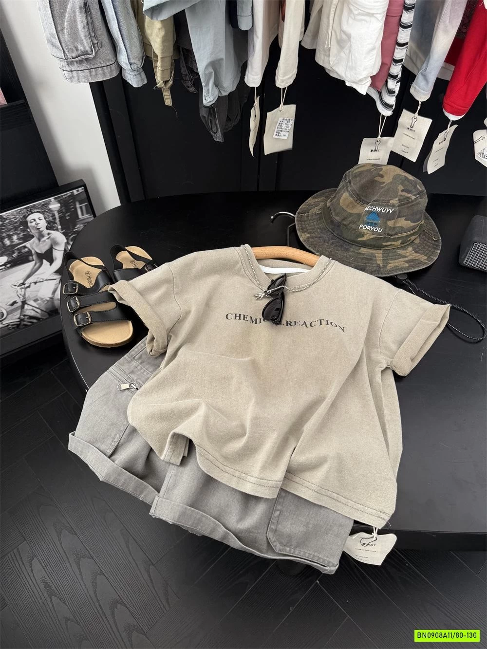 ÁO THUN IN GẤU LƯNG