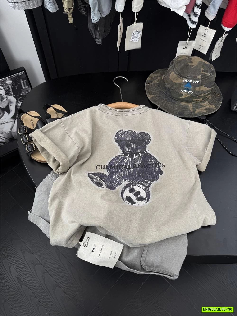 ÁO THUN IN GẤU LƯNG