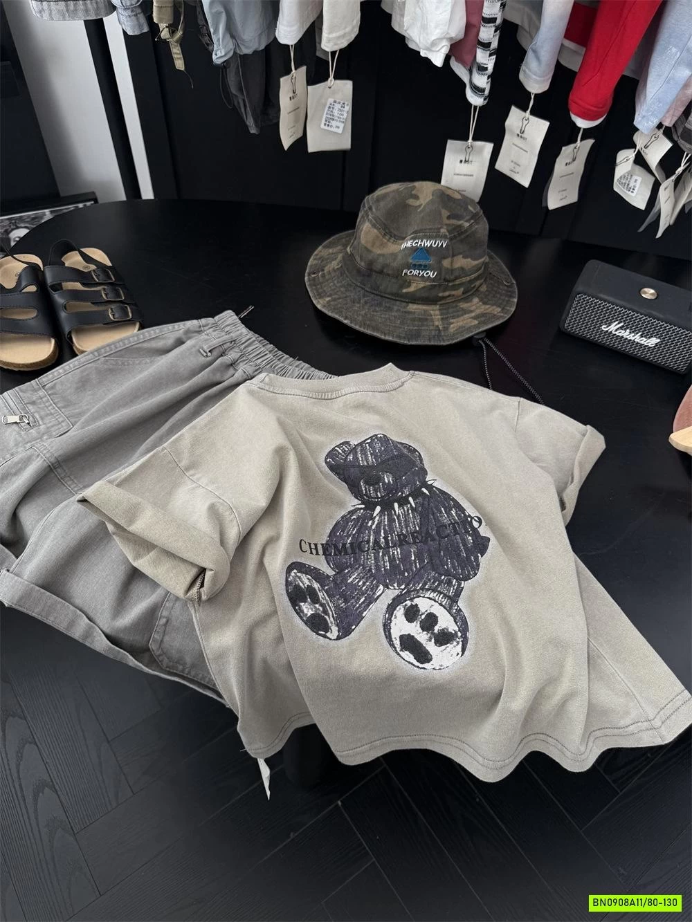 ÁO THUN IN GẤU LƯNG