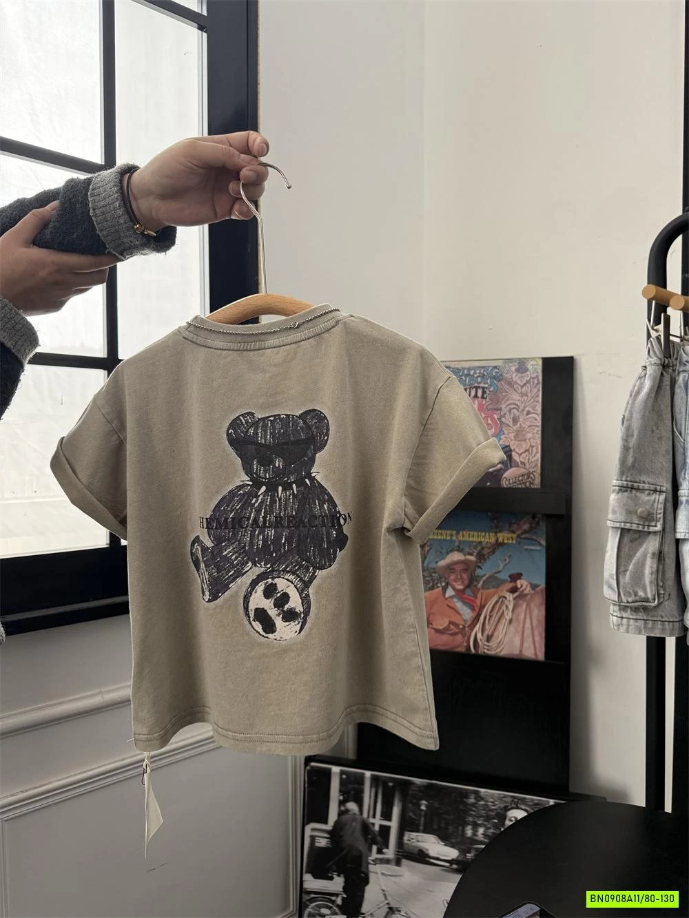 ÁO THUN IN GẤU LƯNG