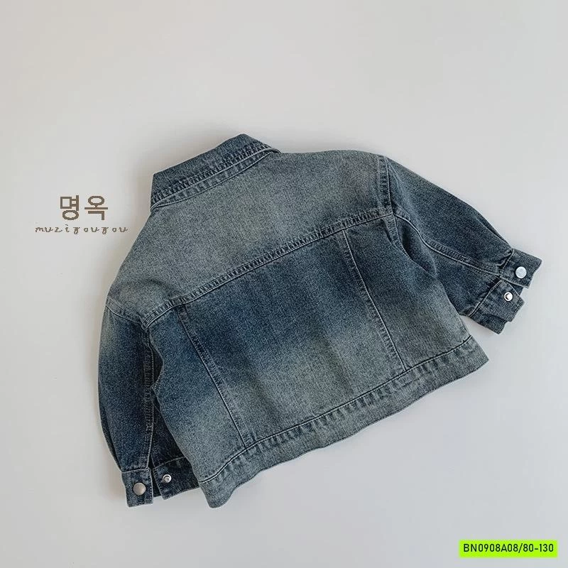 KHOÁC JEANS TÚI NGỰC LOANG MÀU