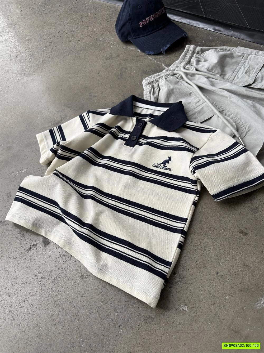 POLO KẺ THÊU LOGO