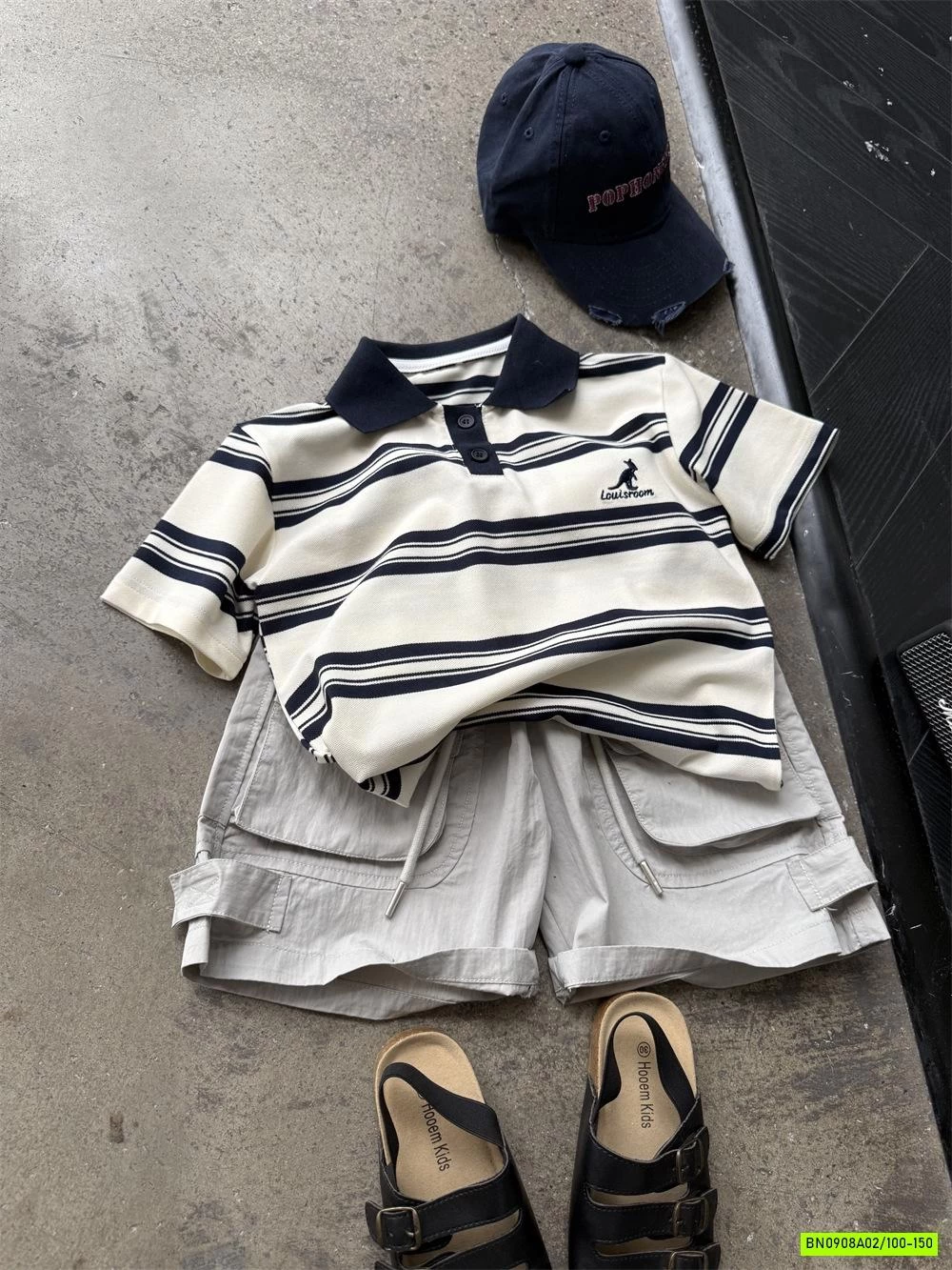 POLO KẺ THÊU LOGO