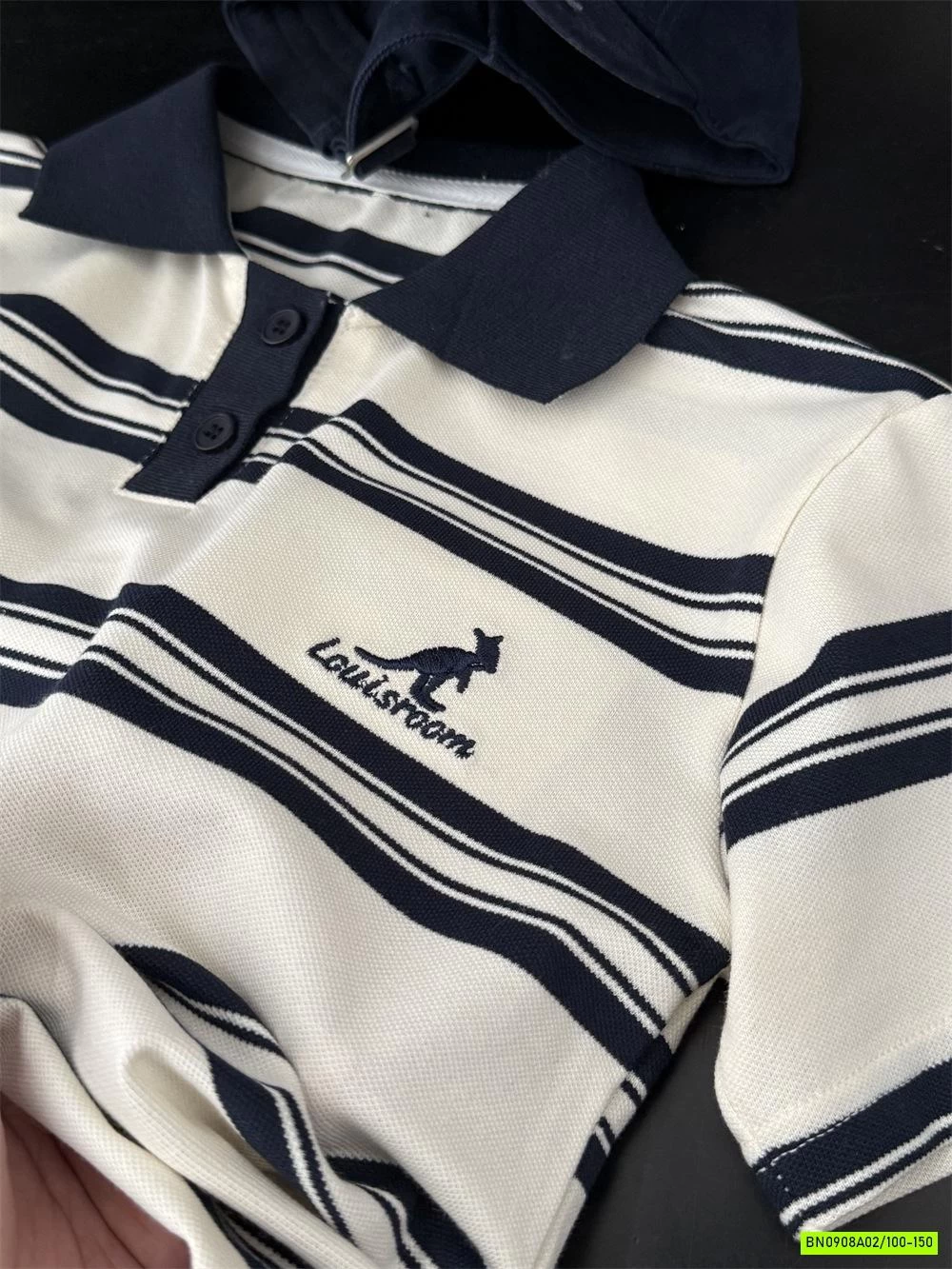 POLO KẺ THÊU LOGO