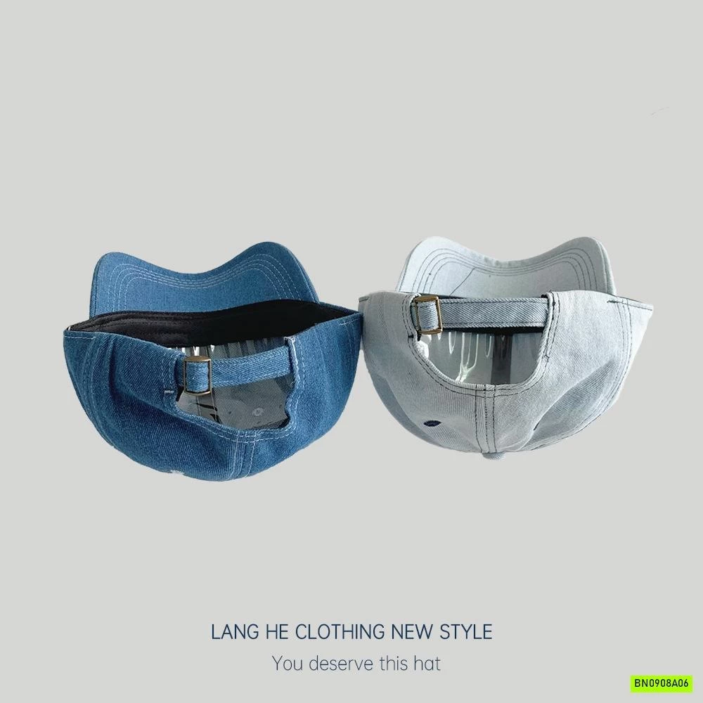 MŨ KẾT JEANS THÊU MÈO HỒNG