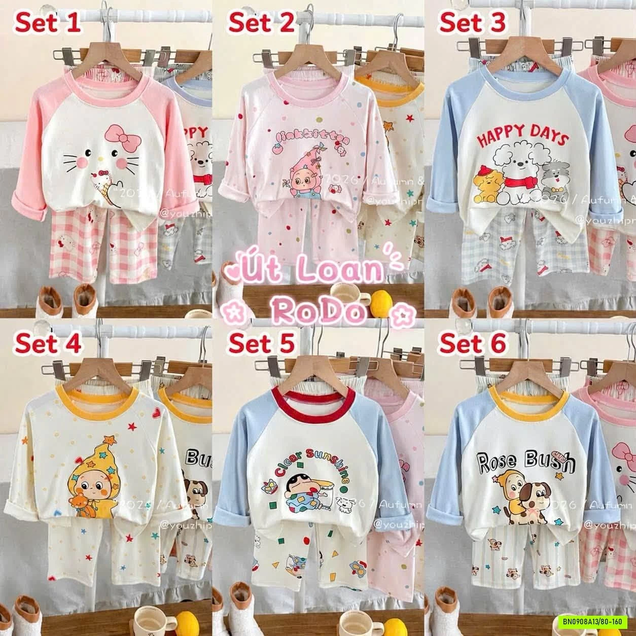 BỘ COTTON MẶC NHÀ DỄ THƯƠNG