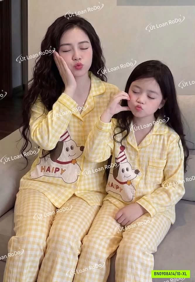 PIZAMA MẸ BÉ DỄ THƯƠNG