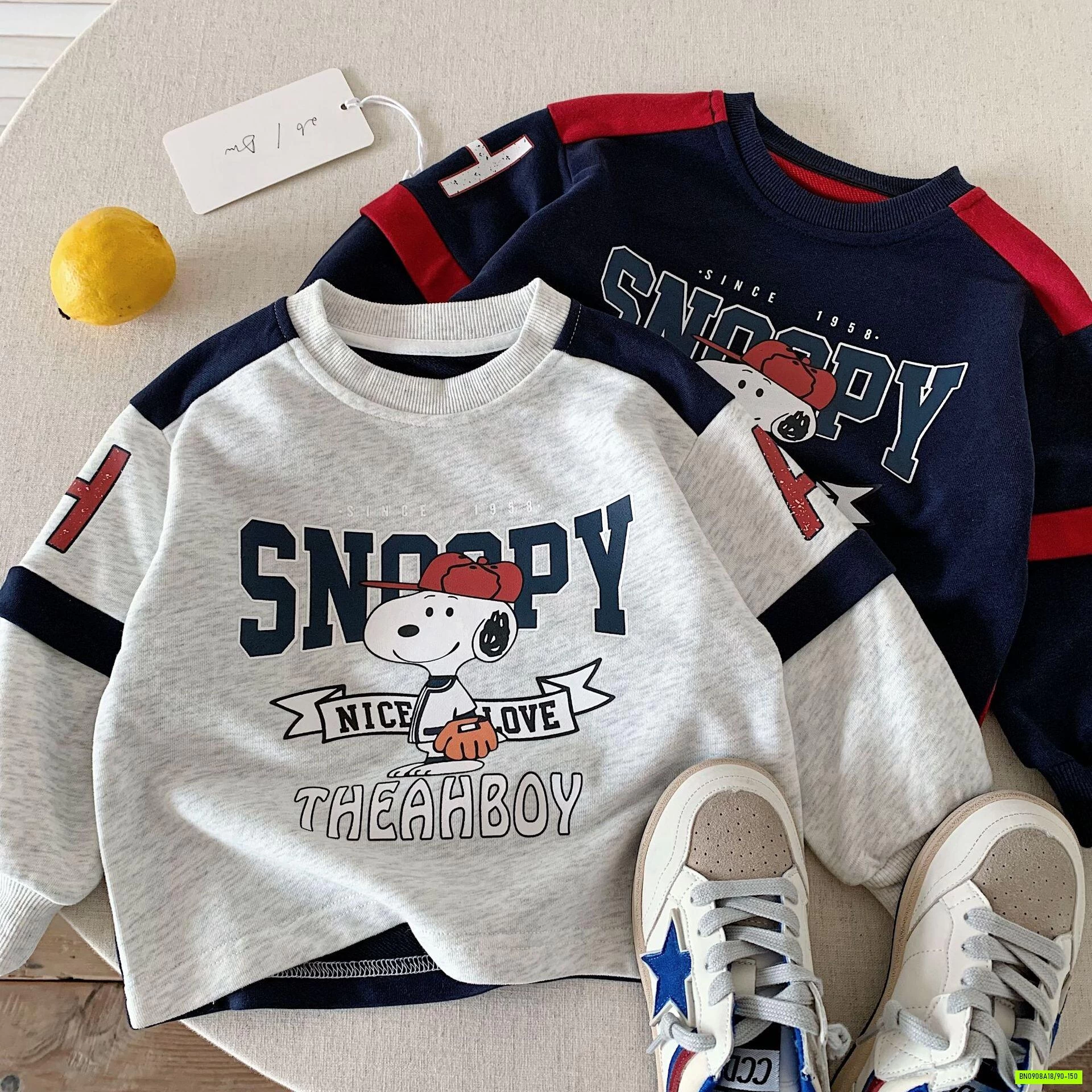 ÁO NỈ SNOOPY PHỐI SỌC