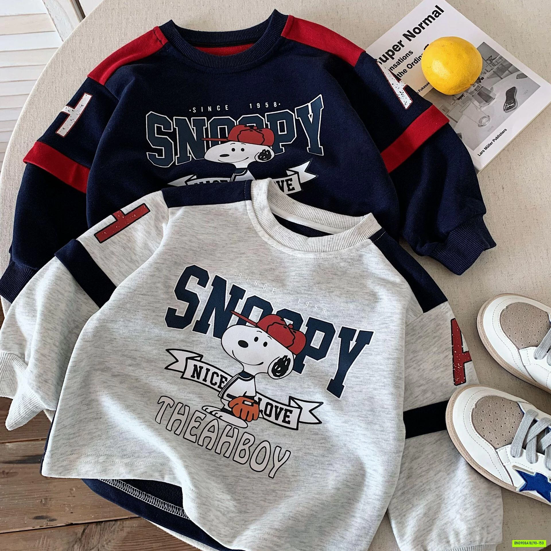 ÁO NỈ SNOOPY PHỐI SỌC