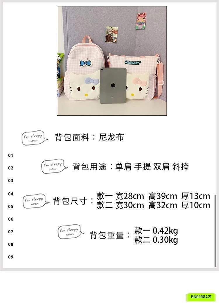 BALO TÚI ĐEO CHÉO KITTY DỄ THƯƠNG