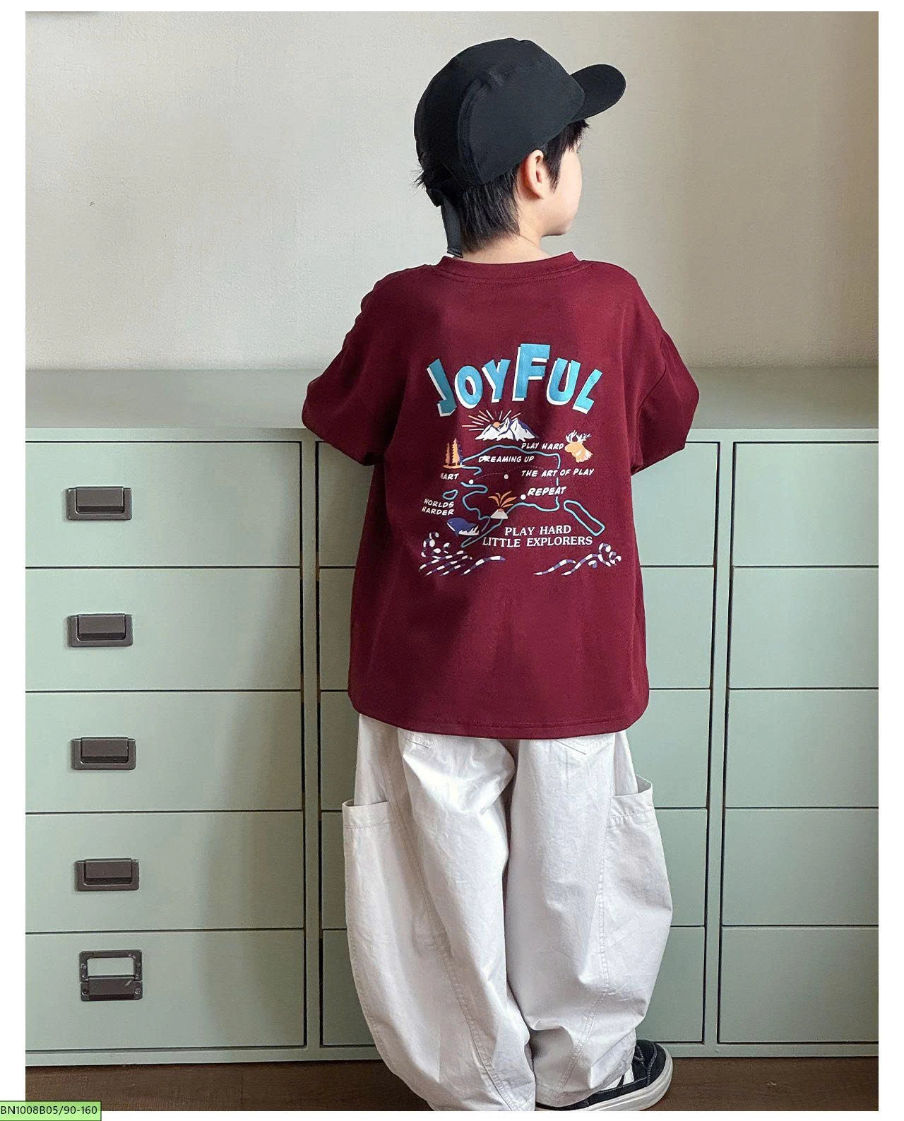 ÁO  THUN DÀI TAY TÚI NGỰC IN HÌNH AOAOKIDS AQ6003