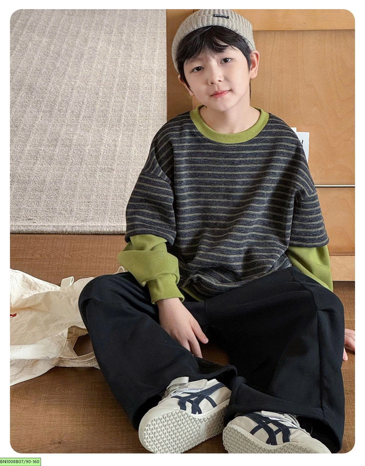 ÁO NỈ 2 LỚP AOAOKIDS AQ6072