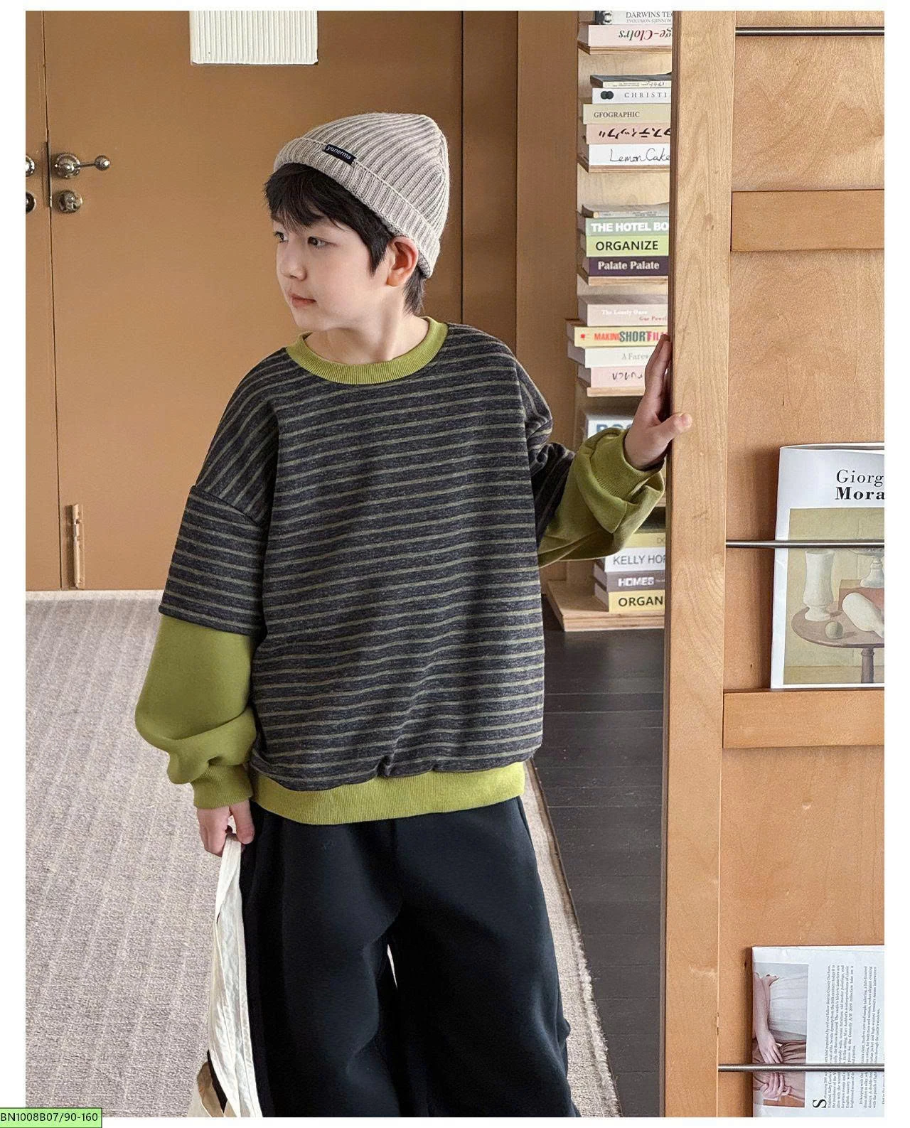 ÁO NỈ 2 LỚP AOAOKIDS AQ6072