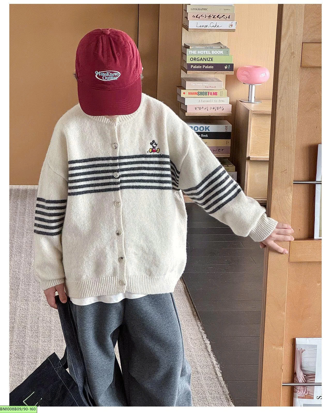 ÁO LEN KẺ NGANG MICKEY AOAOKIDS AQ6076
