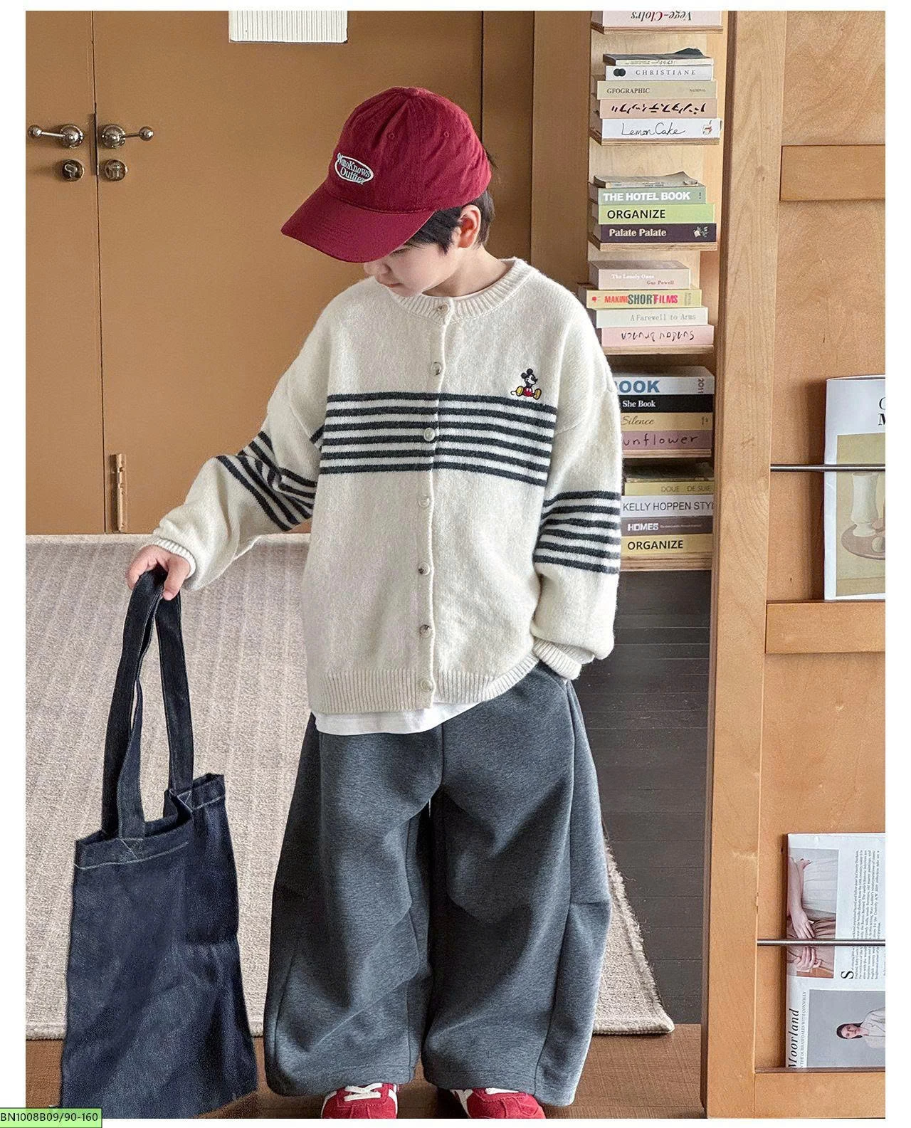 ÁO LEN KẺ NGANG MICKEY AOAOKIDS AQ6076