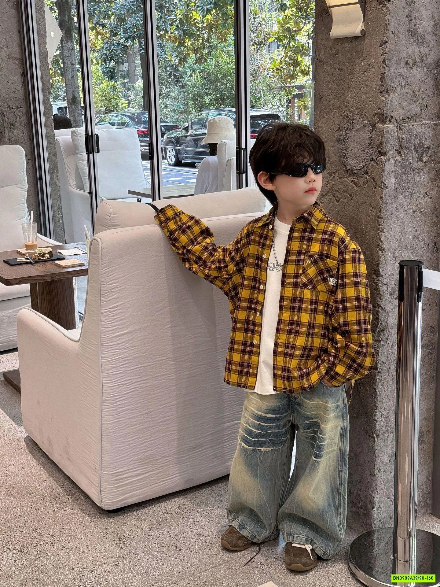 KHOÁC SƠ MI CARO VÀNG