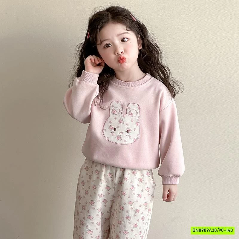 SÉT NỈ HỒNG QUẦN HOA NHÍ