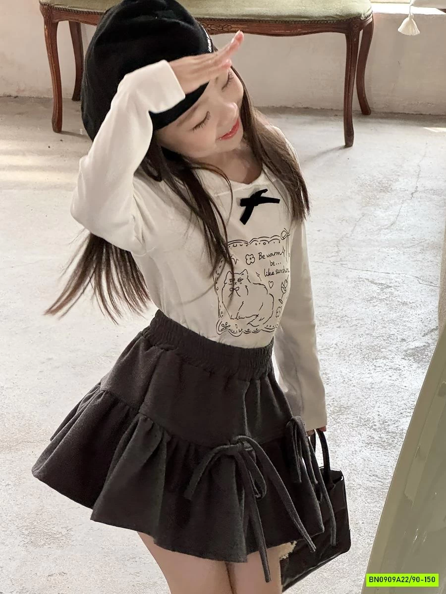 ÁO NỈ CỔ SEN NƠ