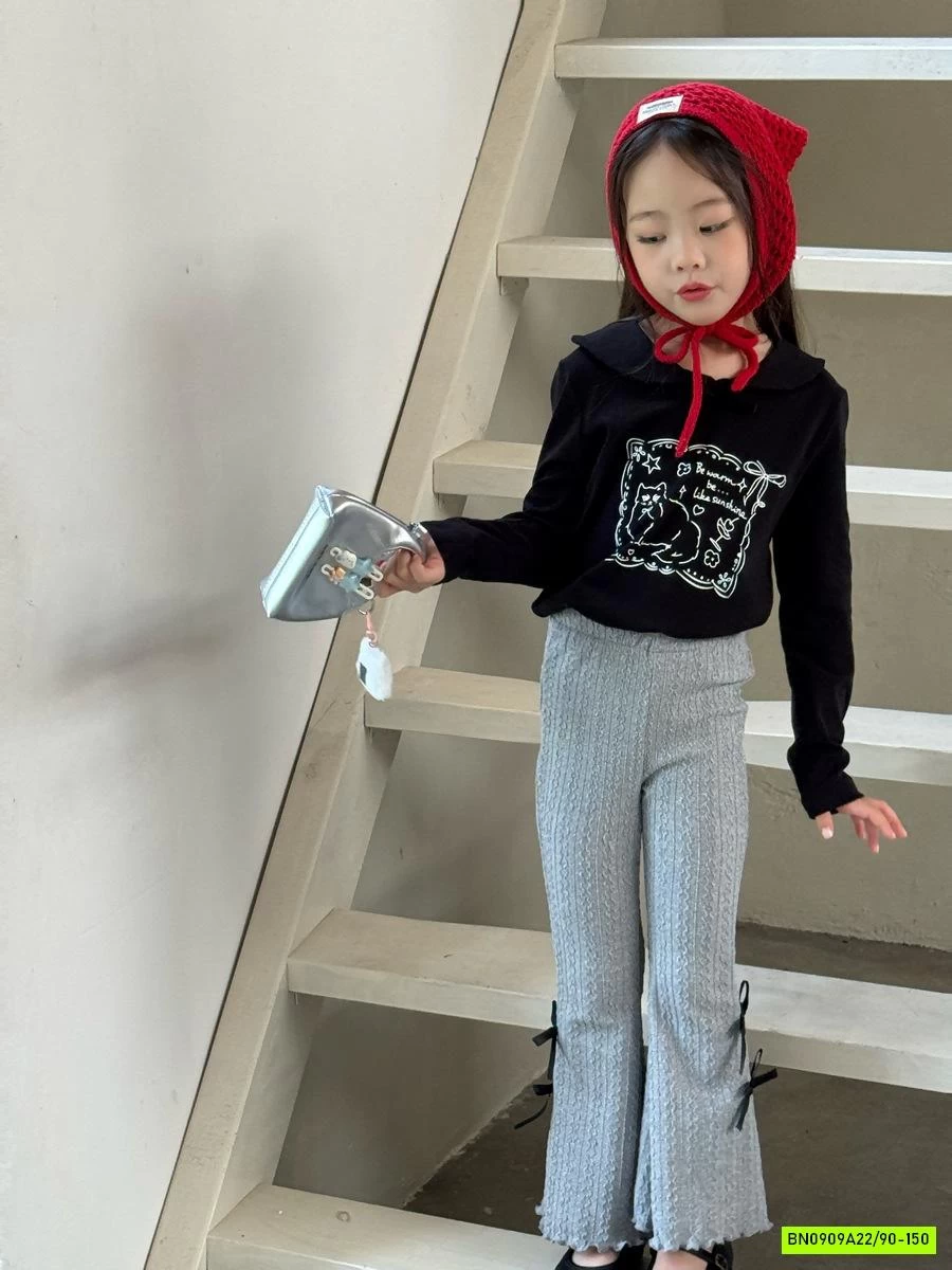 ÁO NỈ CỔ SEN NƠ