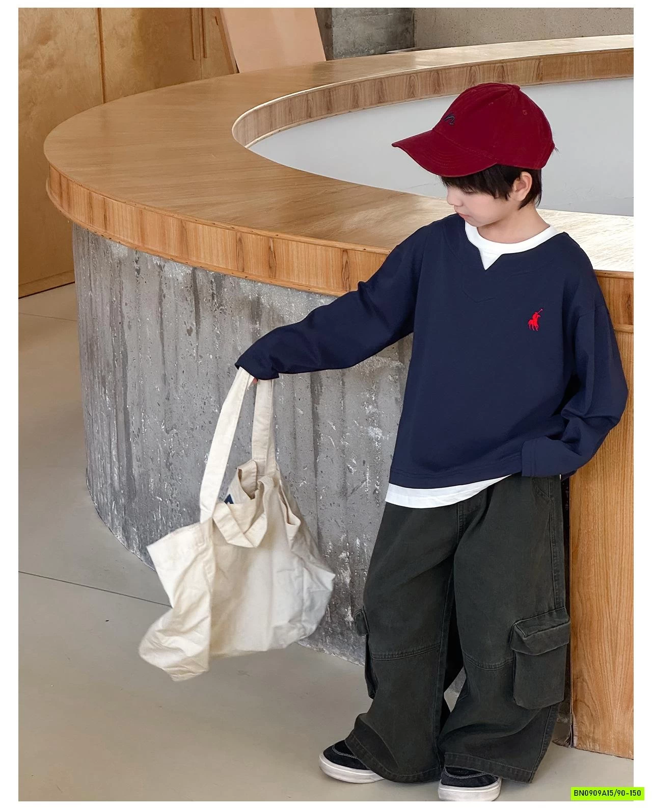 ÁO THUN GIẢ 2 LỚP LOGO NGỰA AOAOKIDS