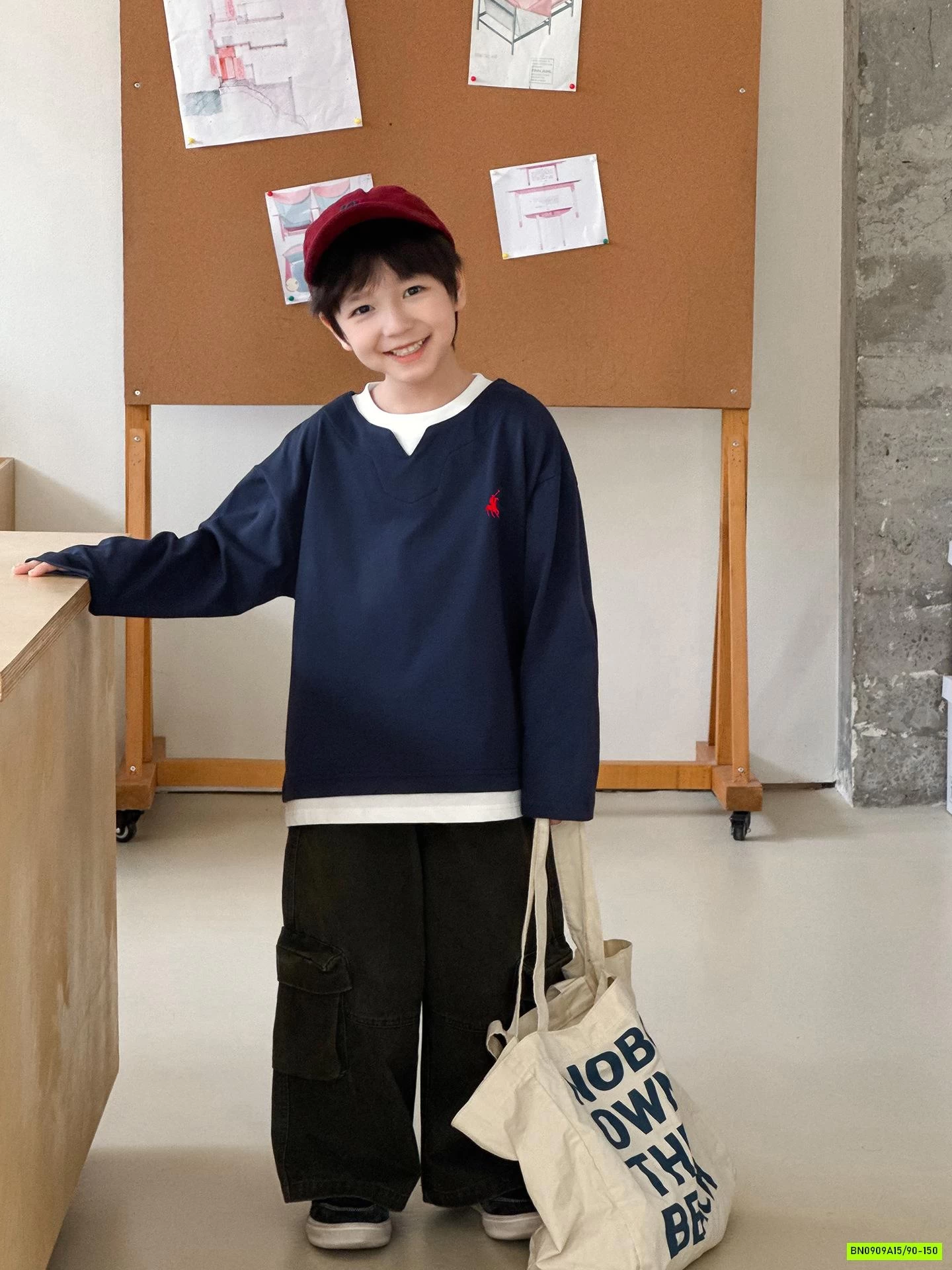 ÁO THUN GIẢ 2 LỚP LOGO NGỰA AOAOKIDS