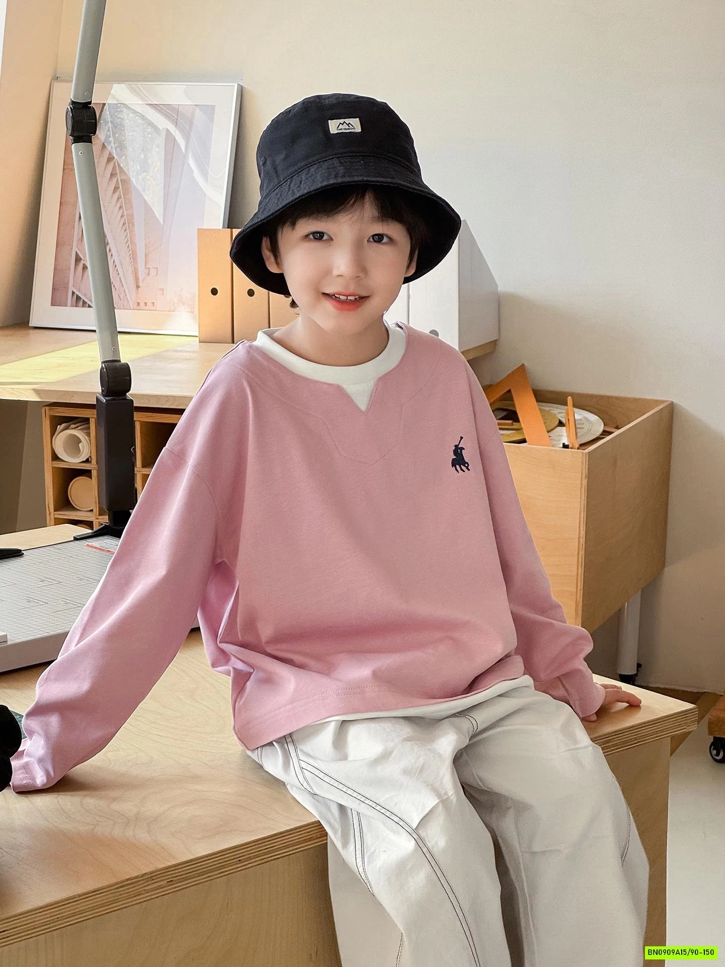 ÁO THUN GIẢ 2 LỚP LOGO NGỰA AOAOKIDS