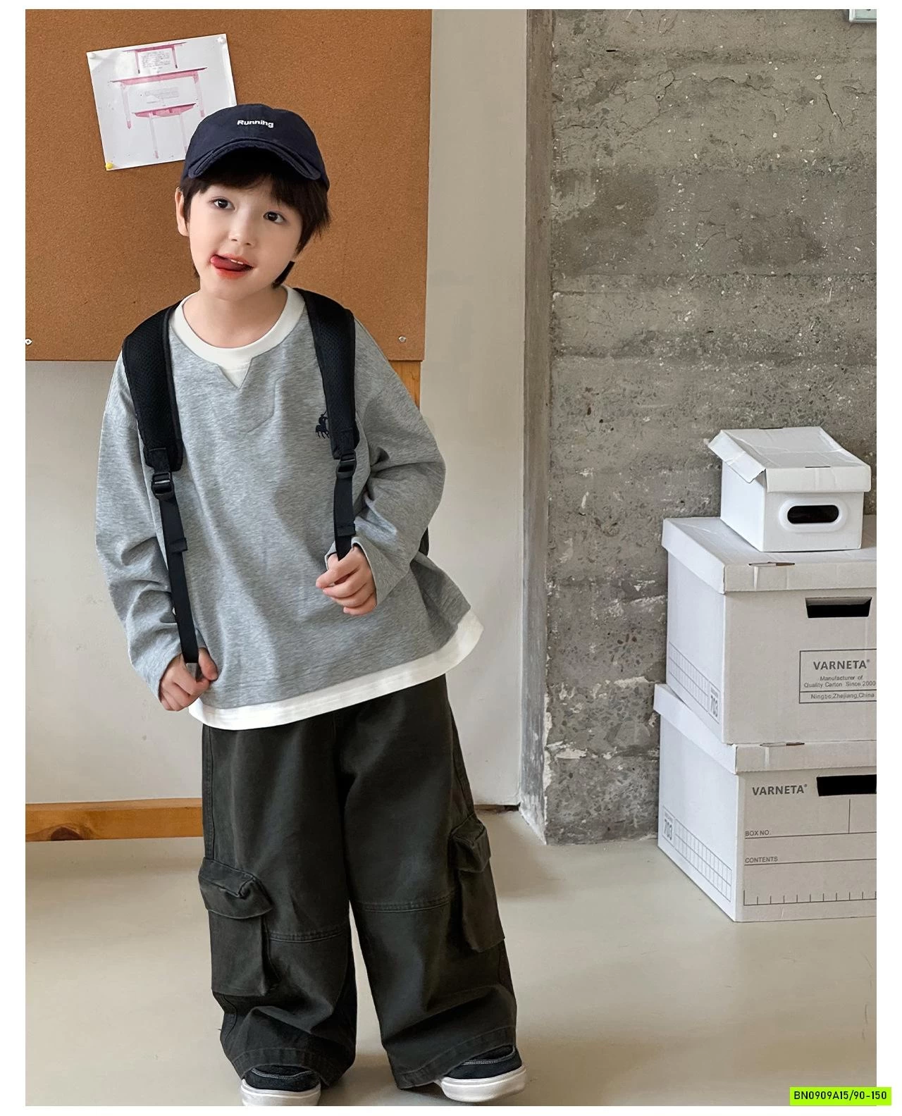 ÁO THUN GIẢ 2 LỚP LOGO NGỰA AOAOKIDS