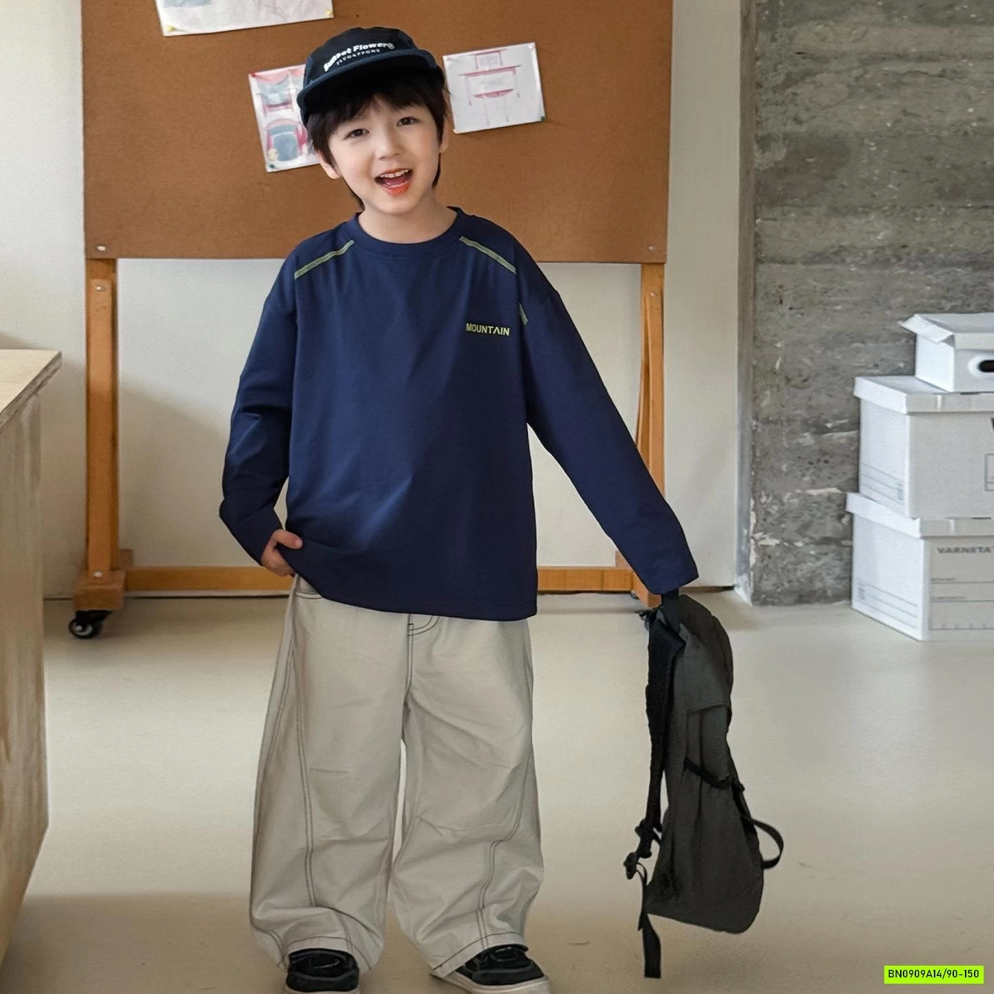 ÁO THUN TRƠN VIỀN CHỈ NỔI AOAOKIDS