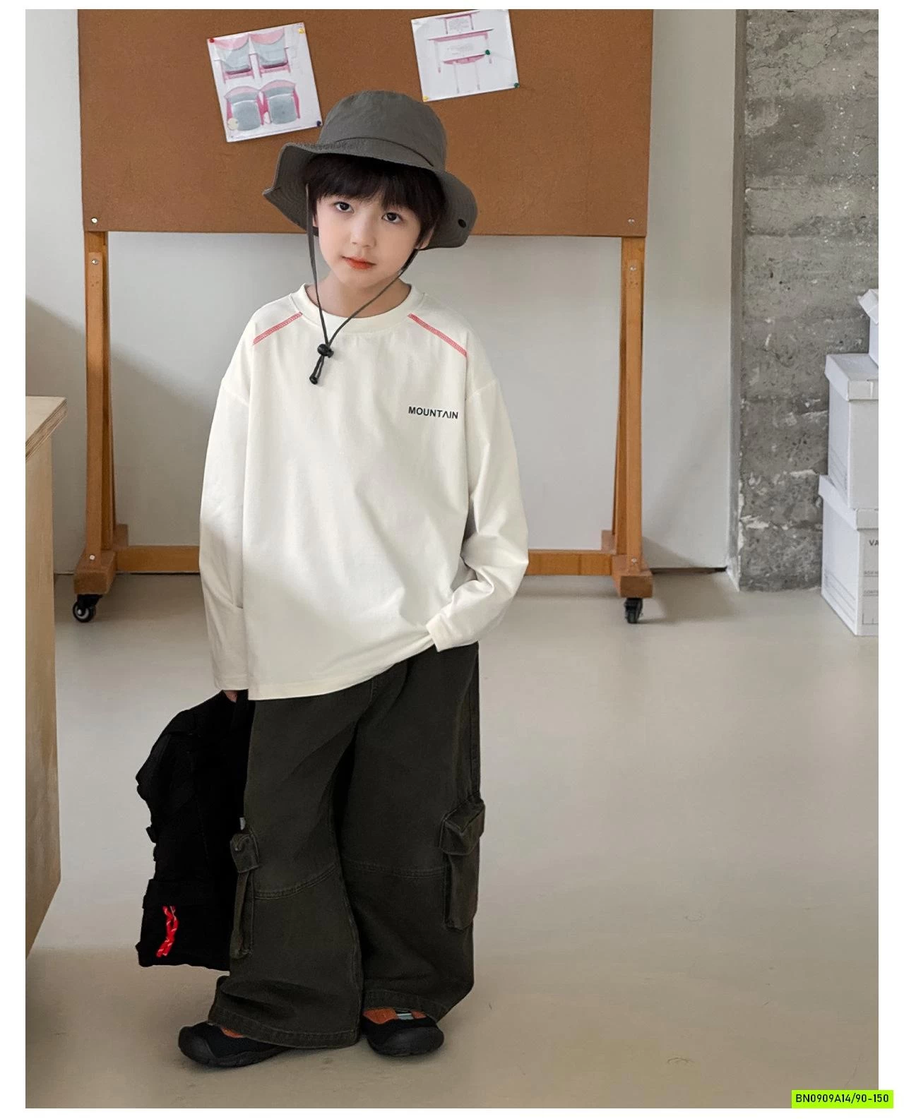 ÁO THUN TRƠN VIỀN CHỈ NỔI AOAOKIDS