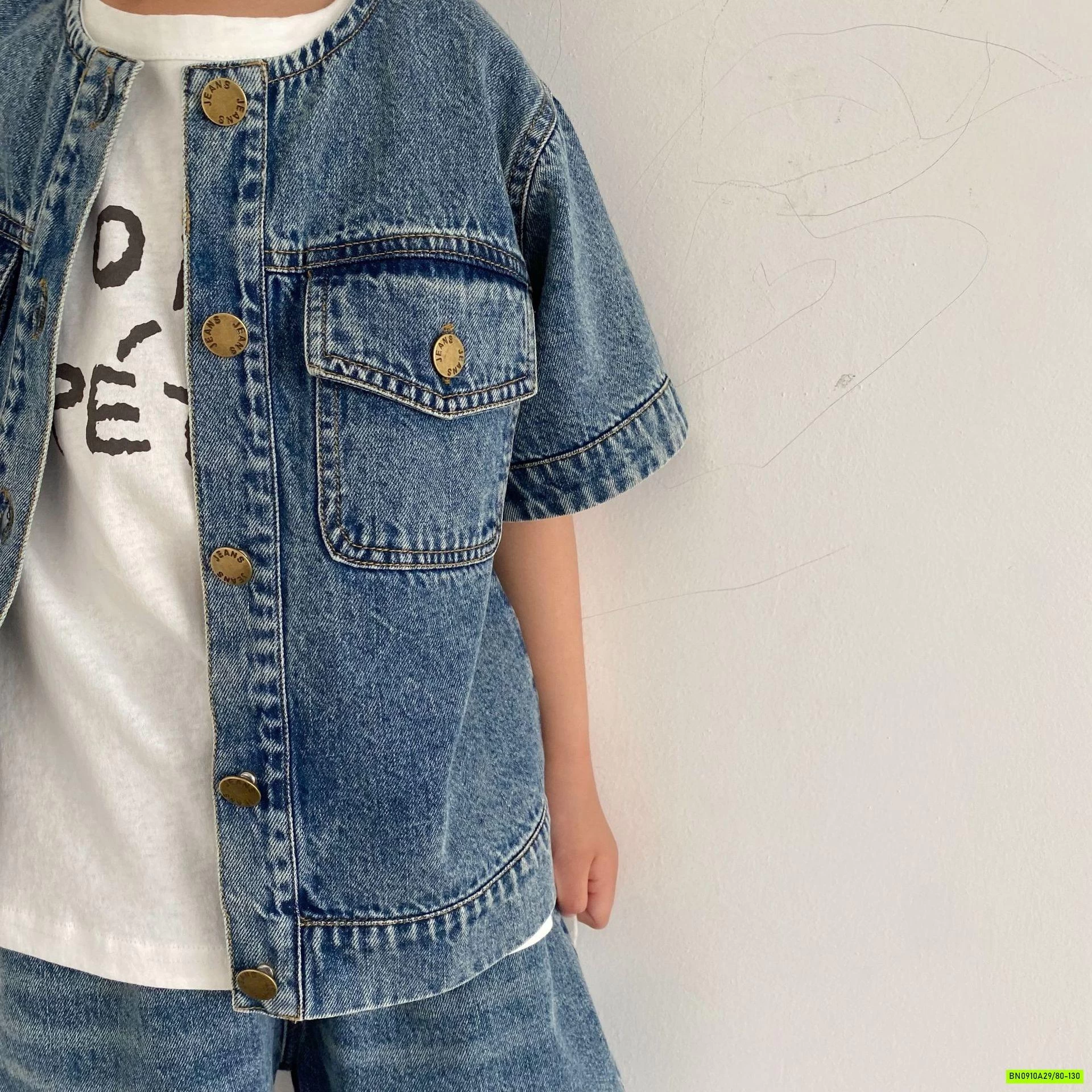 SHORT JEANS GẤP GẤU TUA RUA