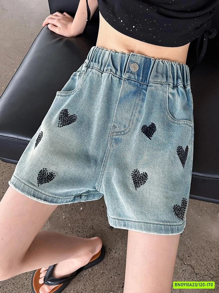 SHORT JEANS THÊU TRÁI TIM SZ ĐẠI