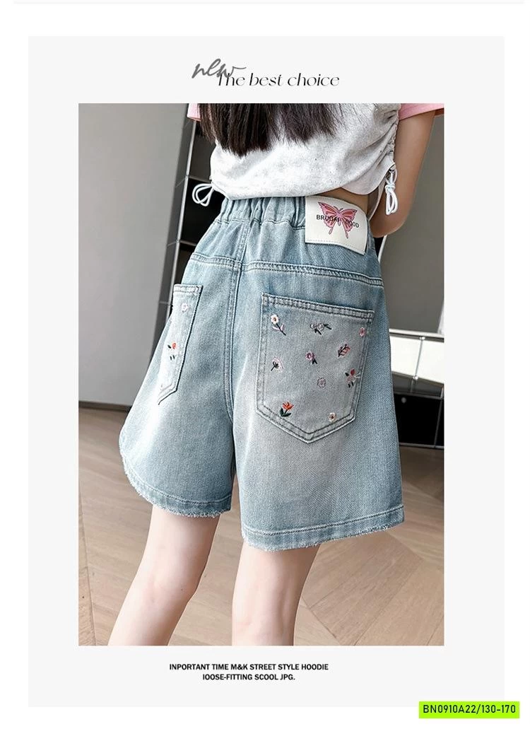 SHORT JEANS THÊU HOA SZ ĐẠI