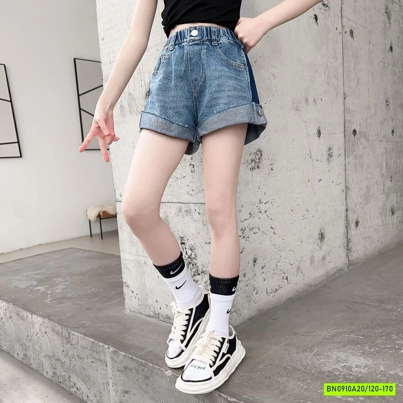 SHORT JEANS GẤP GẤU