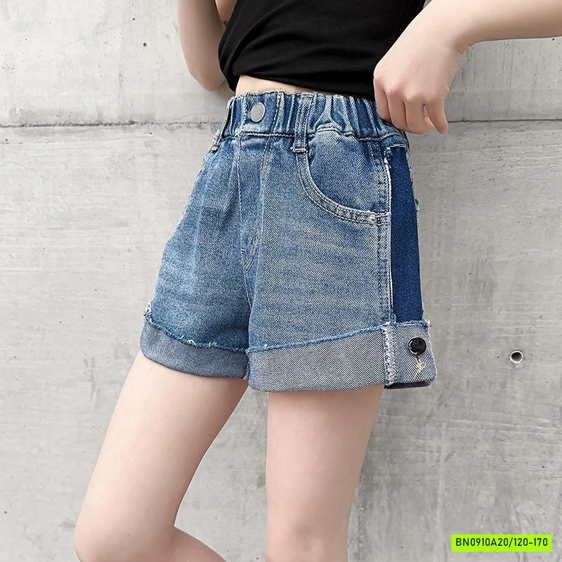 SHORT JEANS GẤP GẤU