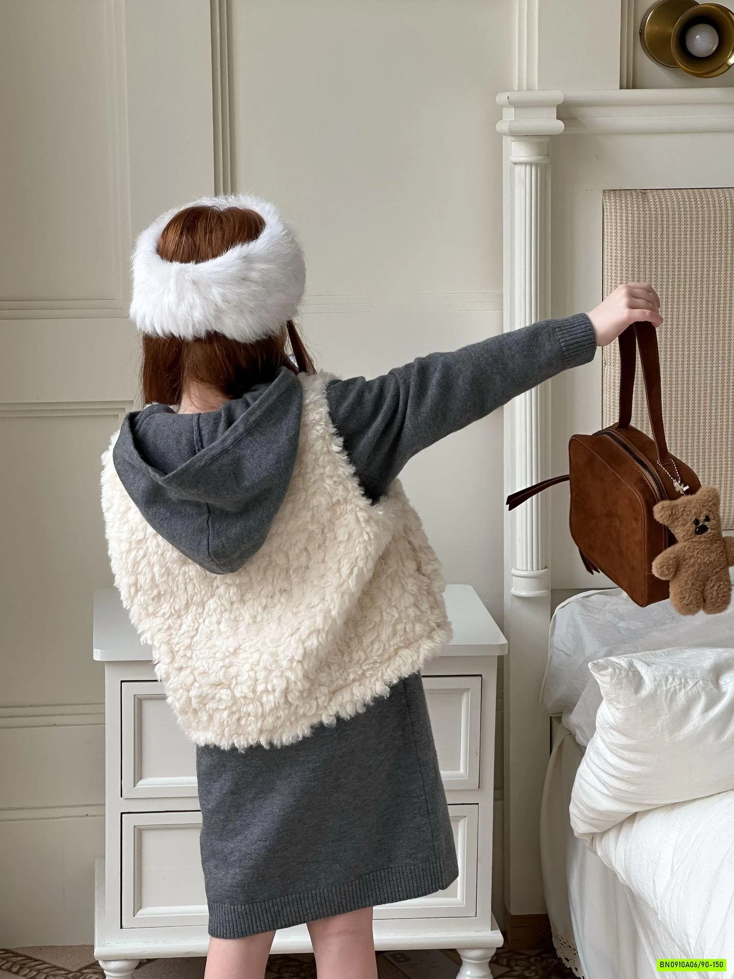 ĐẦM LEN SUÔNG LIỀN MŨ LANMOMO