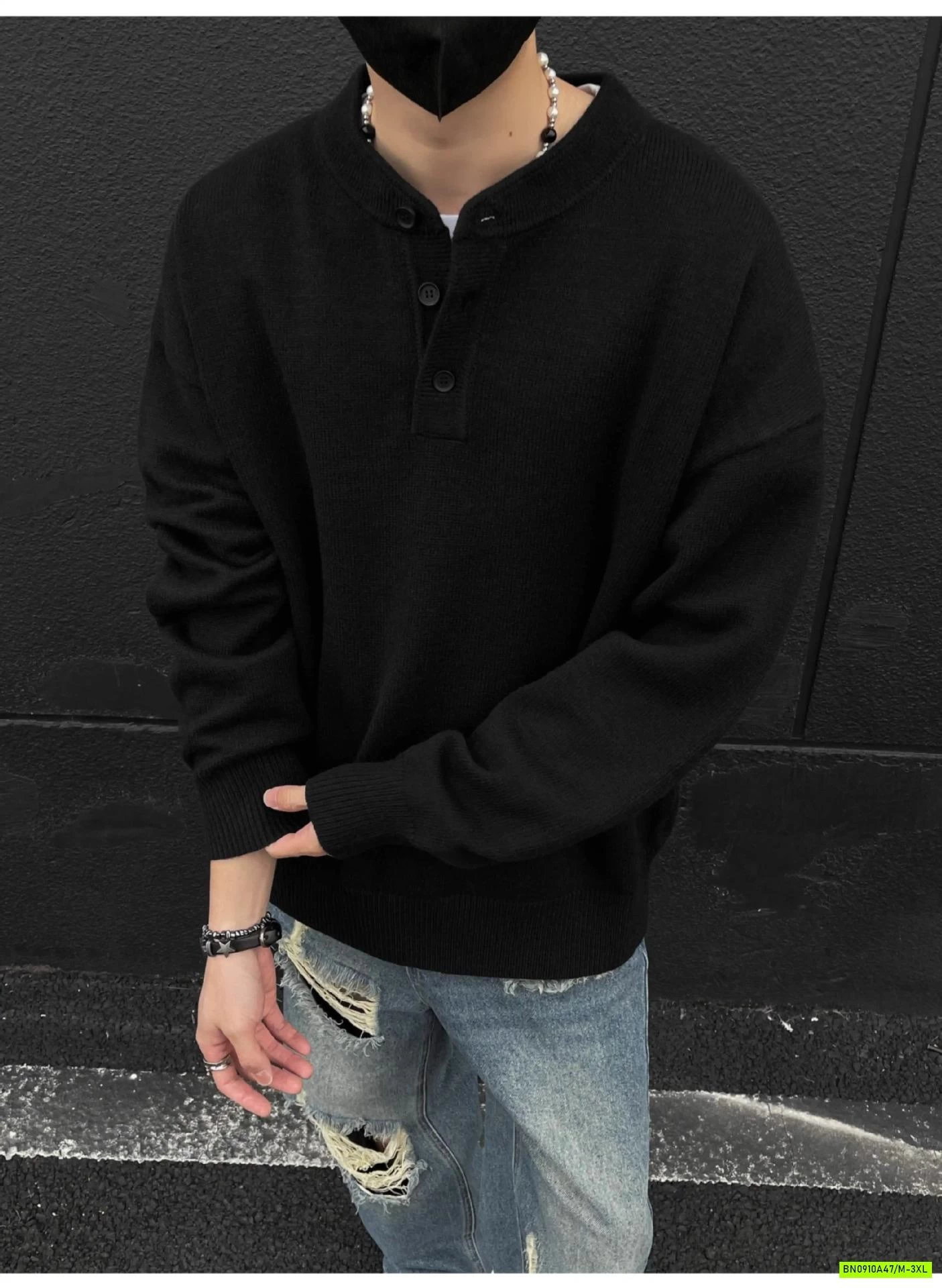 ÁO LEN NAM CÚC CỔ