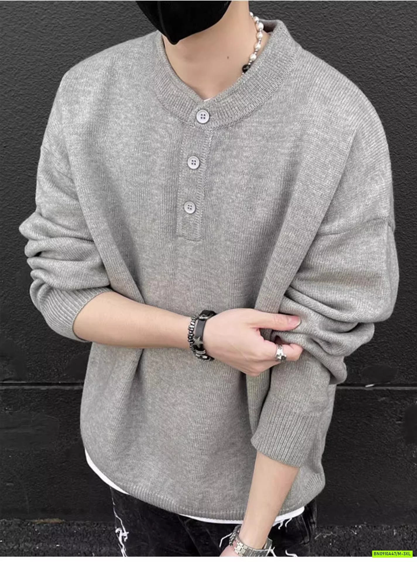 ÁO LEN NAM CÚC CỔ