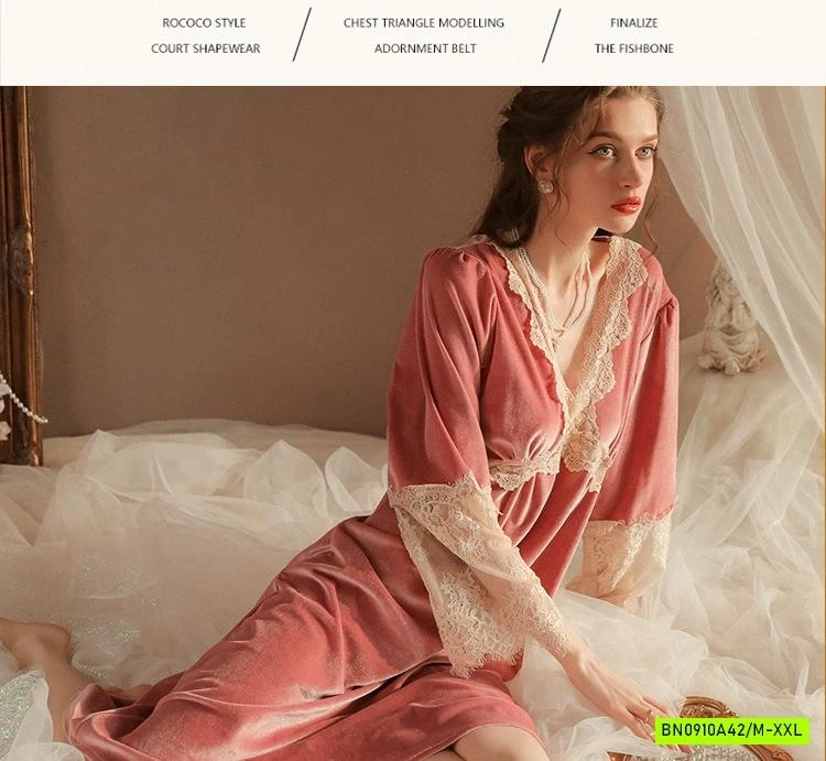 ĐẦM NGỦ NHUNG PHỐI REN SANG CHẢNH