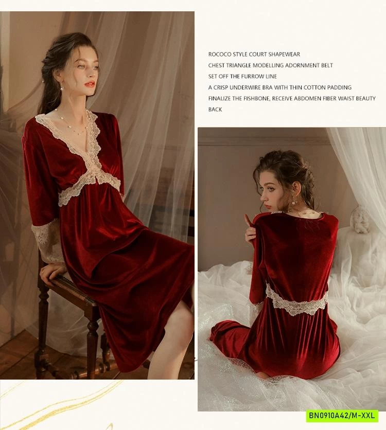 ĐẦM NGỦ NHUNG PHỐI REN SANG CHẢNH