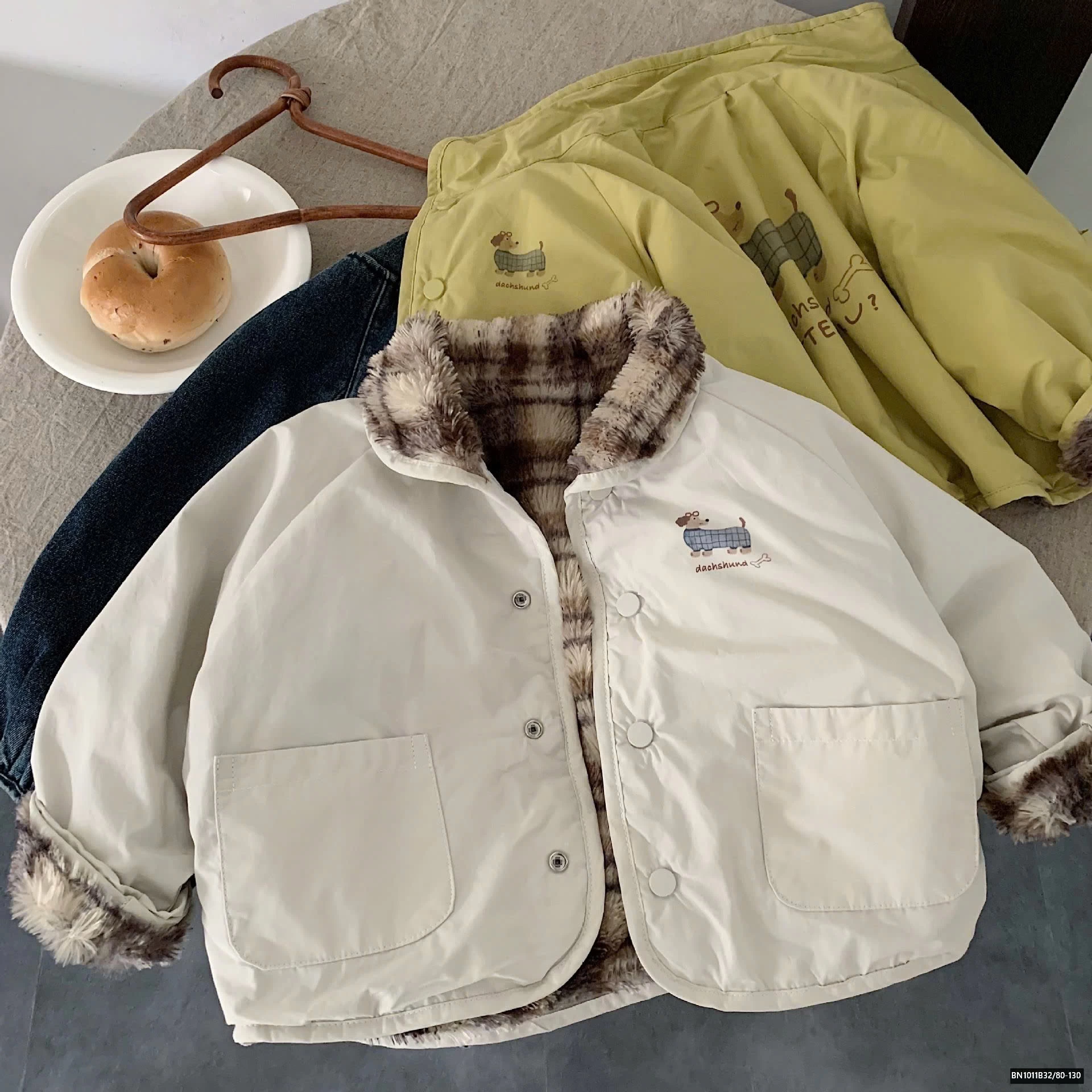 ÁO KHOÁC PHAO CÚN 2 MẶT