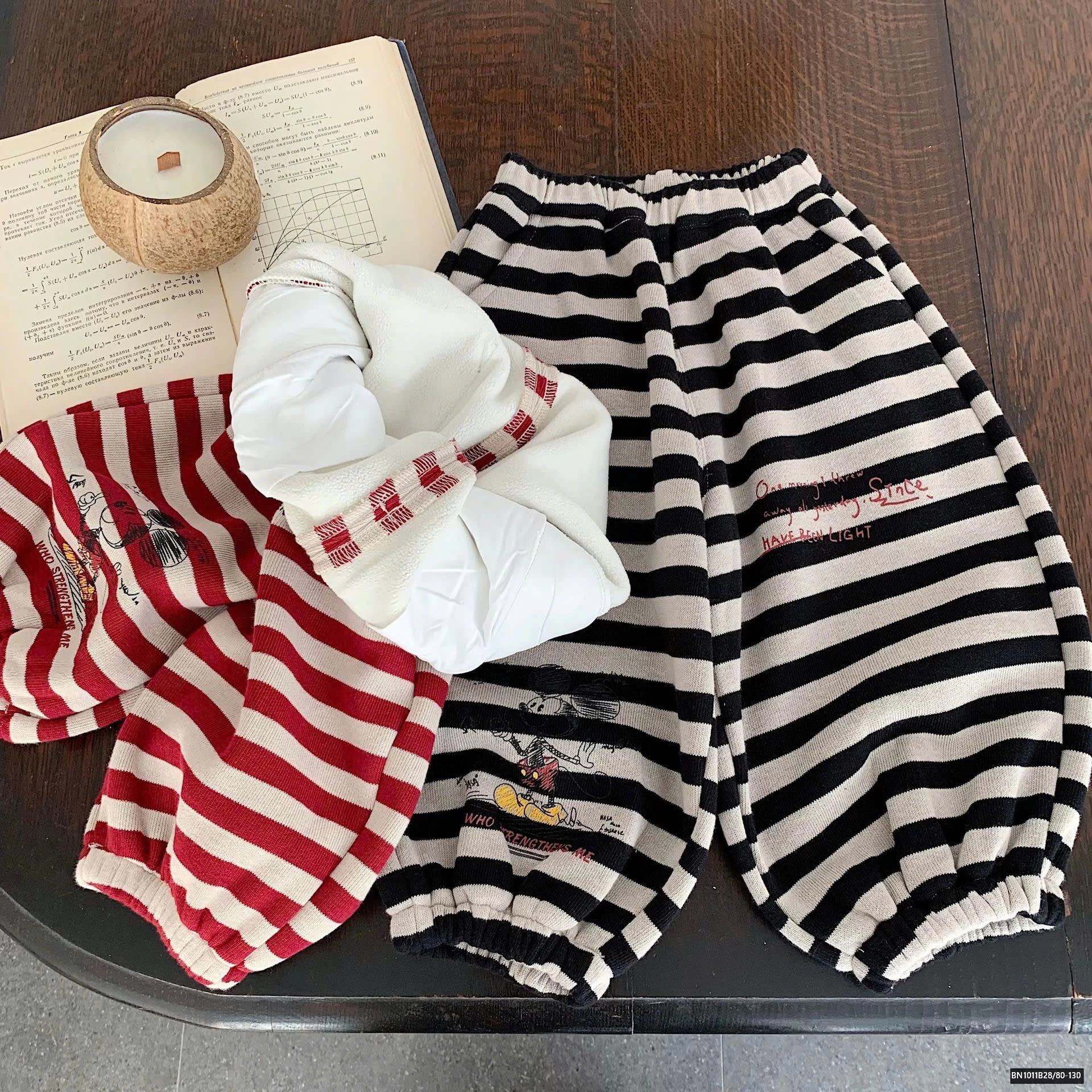 QUẦN KẺ MICLEY LÓT LÔNG CỪU