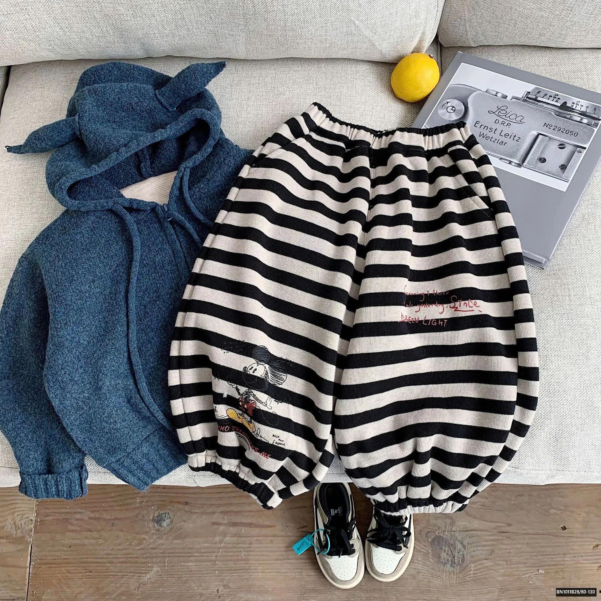 QUẦN KẺ MICLEY LÓT LÔNG CỪU