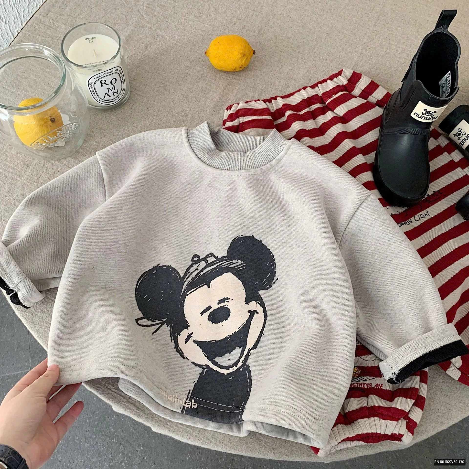 ÁO NỈ MICKEY LOT LÔNG SIÊU ẤM