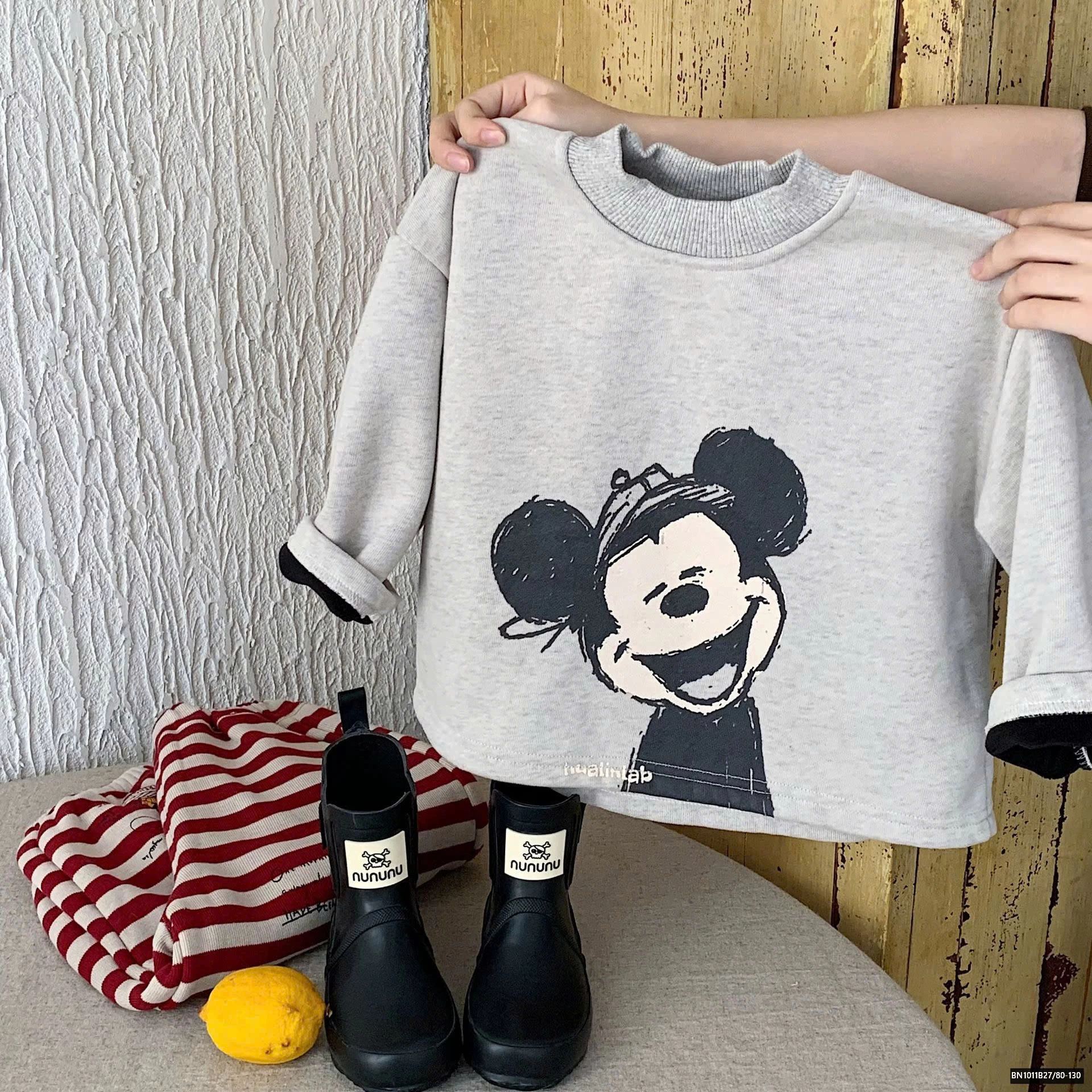 ÁO NỈ MICKEY LOT LÔNG SIÊU ẤM